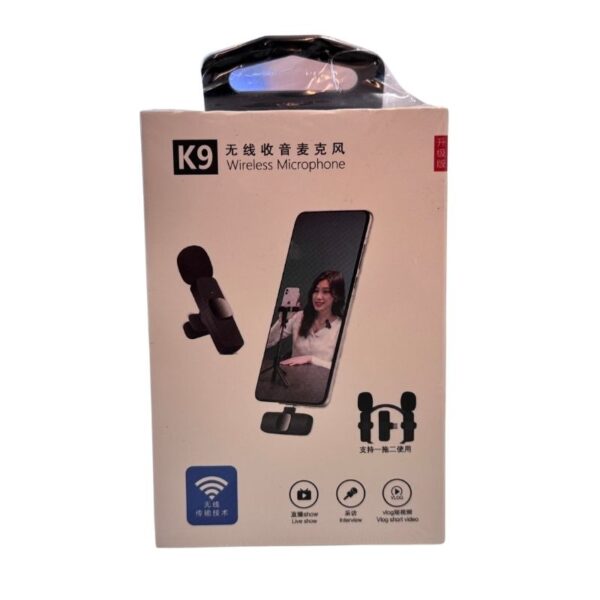 k9 dual wireless lavalier microphone | plug & play usb type c & ios mic with auto sync & noise reduction