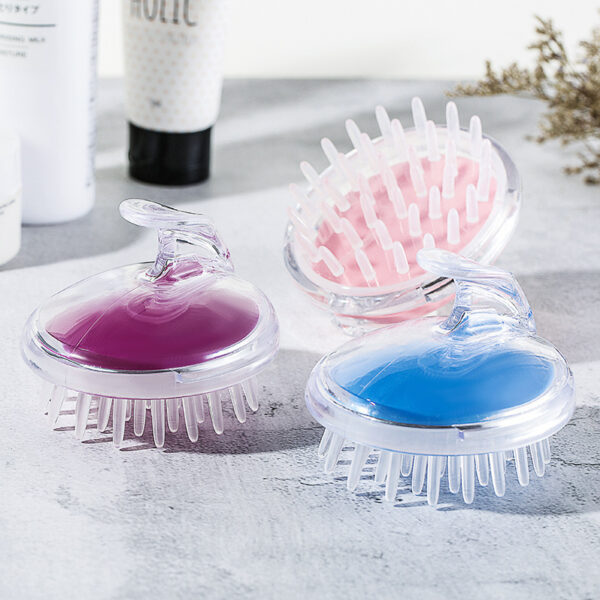 head scalp massage & shampoo brush | soft silicone bath brush | random colors