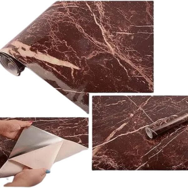 marble sheet sticker | autumn brown design | 60cm x 200cm | waterproof self adhesive pvc wallpaper for furniture & walls