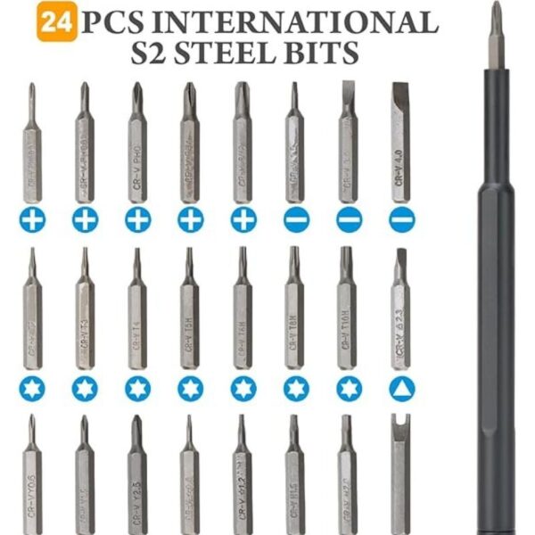24 in 1 professional magnetic screwdriver set for electronics & phones