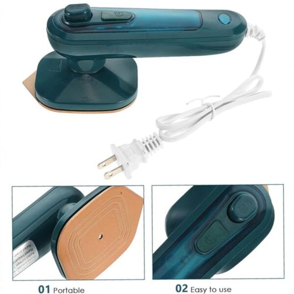 portable mini steam iron | handheld garment steamer for quick wrinkle removal at home & travel