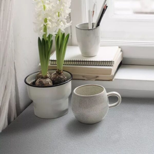 anti slip fridge & shelf mat | waterproof & washable sheet for kitchen, drawer, cabinet use | light grey color