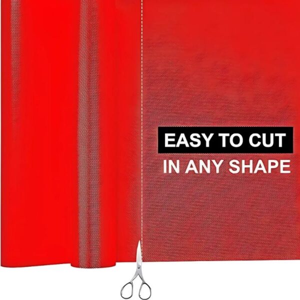 anti slip fridge & shelf mat | waterproof & washable sheet for kitchen, drawer, cabinet use | red