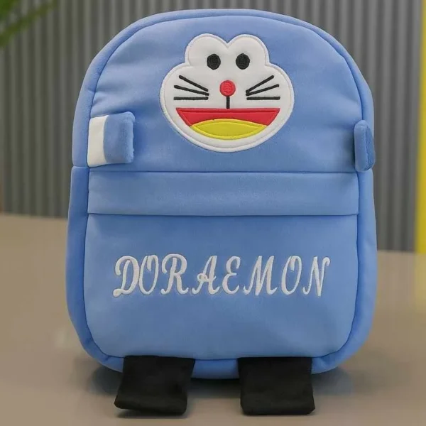 cute plush doraemon character backpack | stuffed school bag & gift for kids