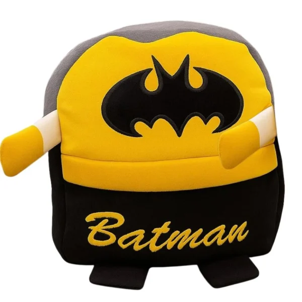 cute plush batman character backpack | stuffed school bag & gift for kids