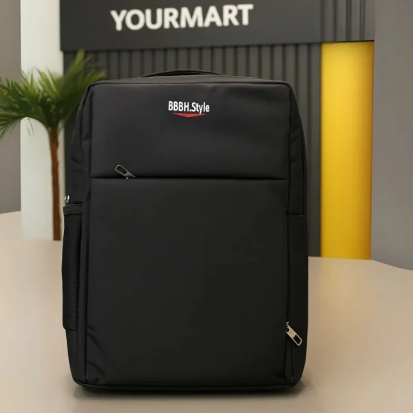 slim business laptop backpack | lightweight travel & office bag with multi pockets | black