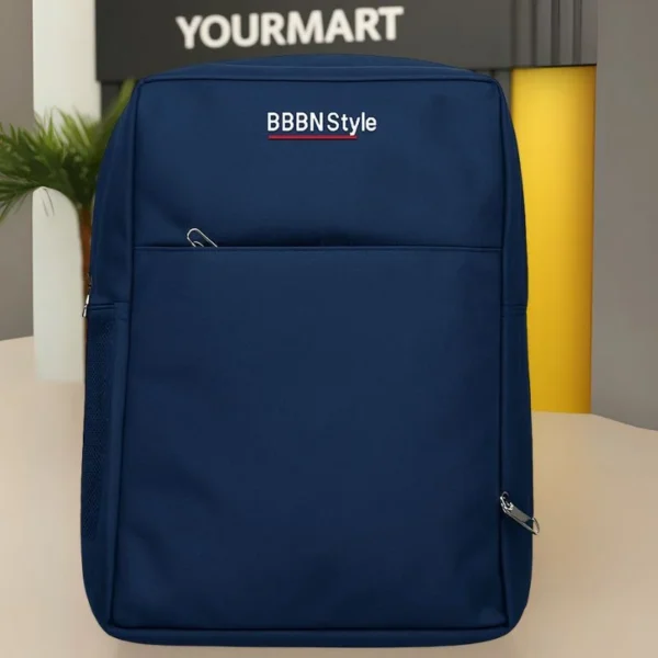 slim business laptop backpack | lightweight travel & office bag with multi pockets | navy blue