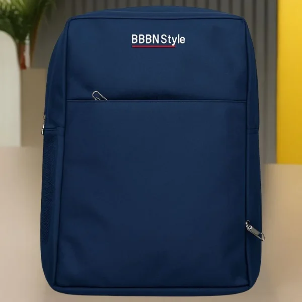 slim business laptop backpack | lightweight travel & office bag with multi pockets | navy blue