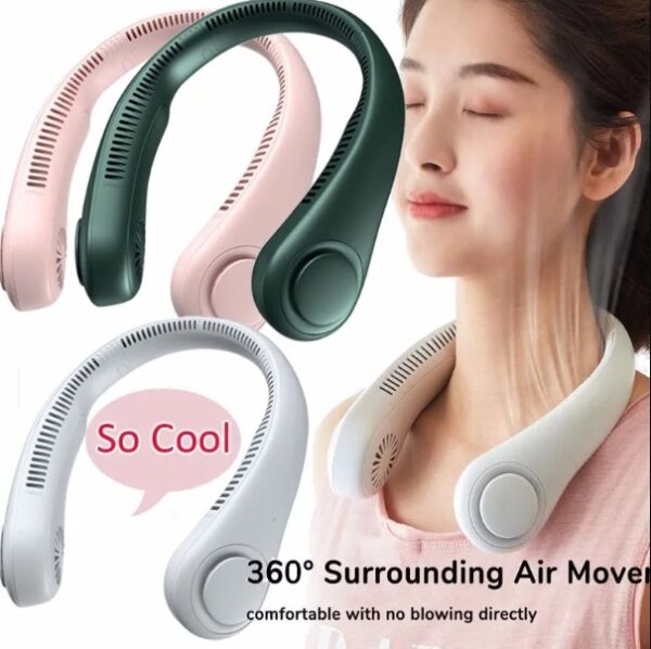 portable neck fan | bladeless hanging neck fan