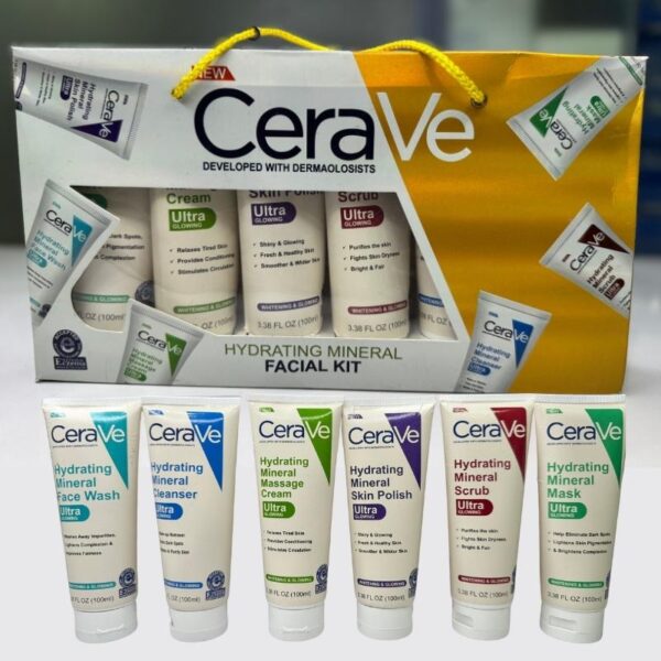 pack of 6 – cerave hydrating mineral facial kit | deep moisture & skin repair | best quality skincare