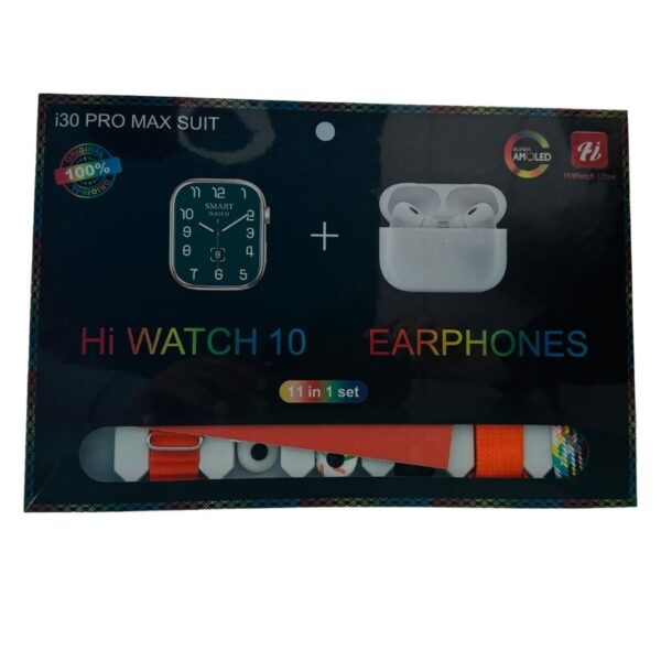 i30 pro max suit smart watch & earbuds combo | 11 in 1 multifunctional device