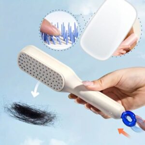 self cleaning hair brush one click cleaning telescopic hair comb anti static telescopic hairbrush anti hair entangled automatic random color 1 1727773189.jpg